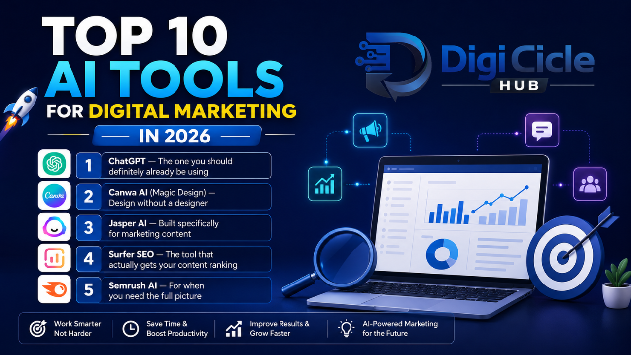 https://rankerboost.com/Top 10 AI tools for Digital Marketing in 2026