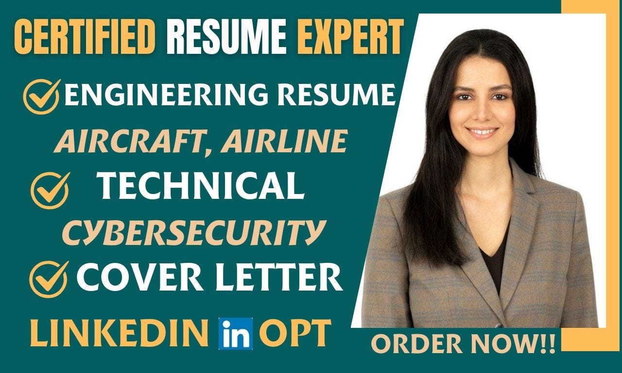 I will write engineering resume aircraft IT technical and cyber securi