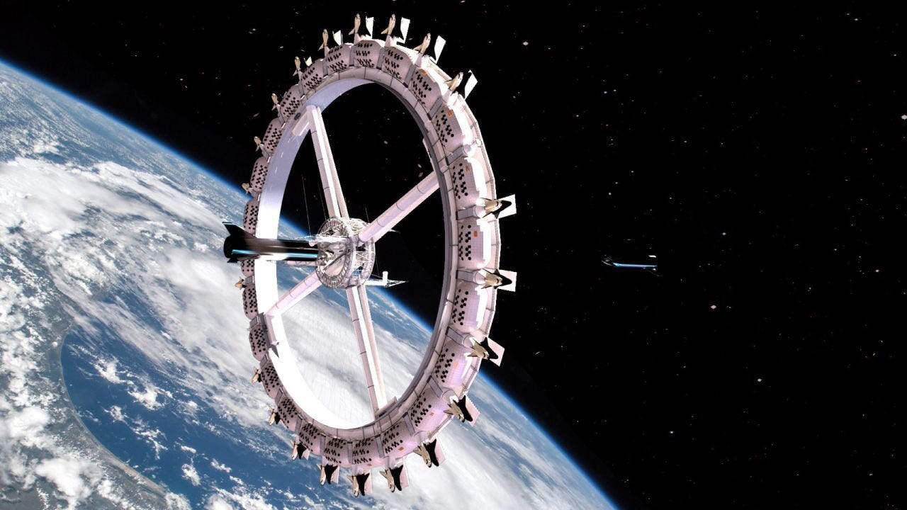 The space hotel is scheduled to open in 2027. What attractions will it