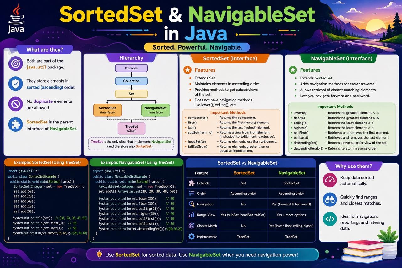 Day 71 of Learning Java: SortedSet and NavigableSet in Java