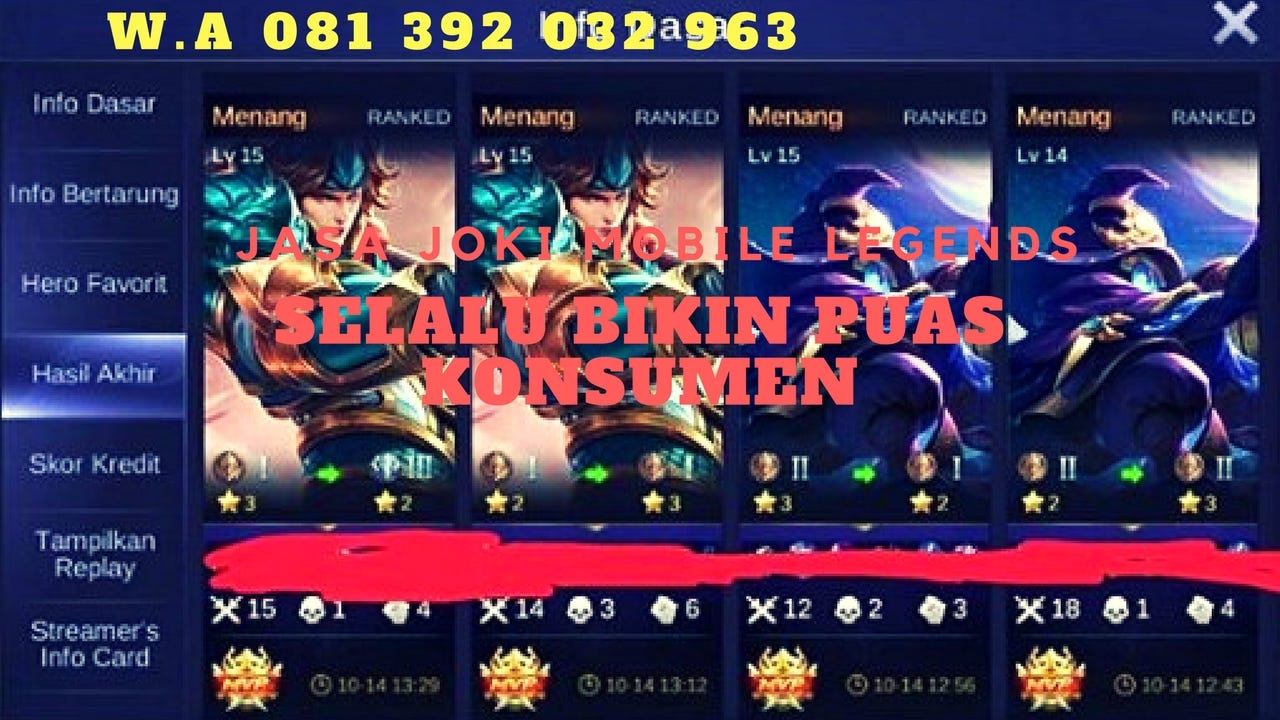 Whatsup 081392032963 Joki Mobile Legend Joki Mobile Legend Joki