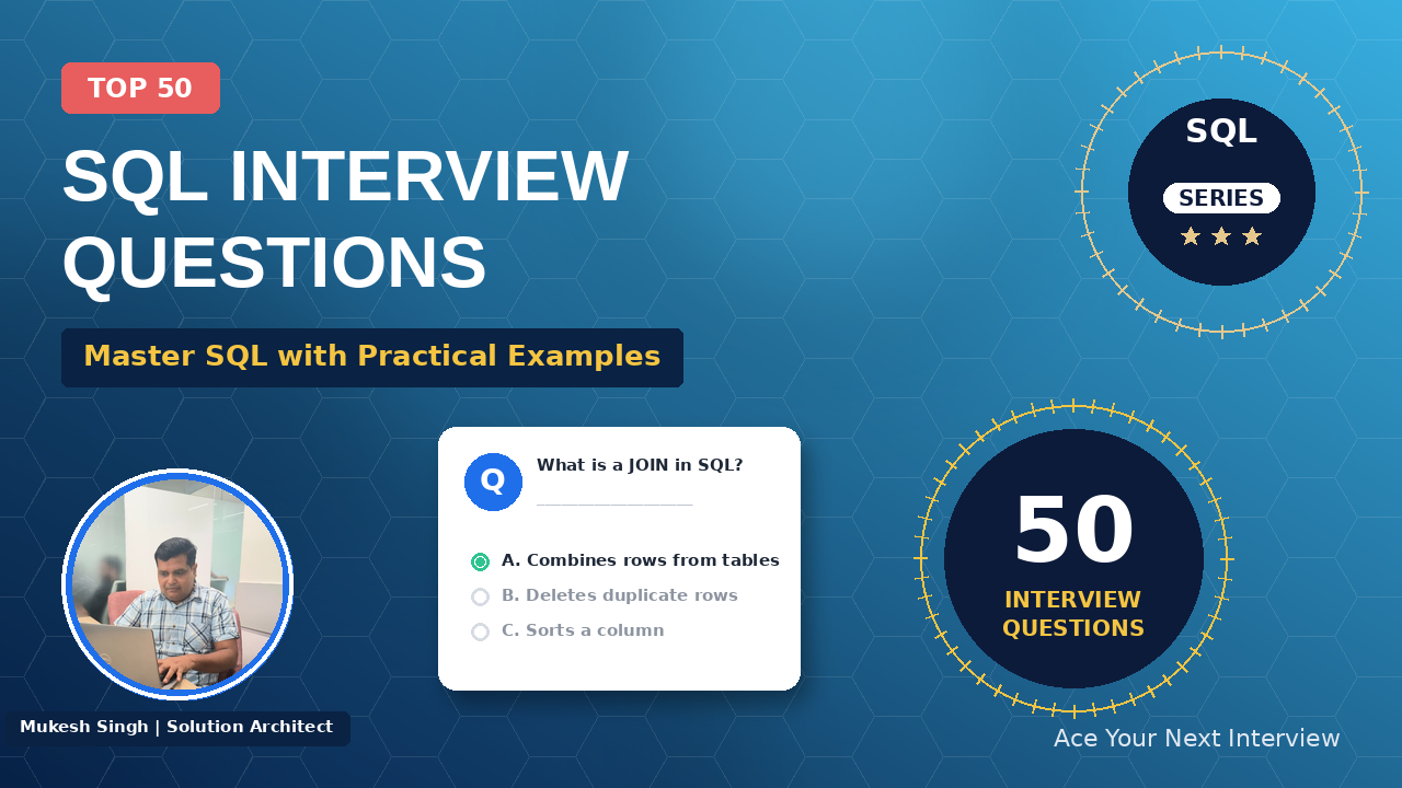 Top 50 SQL Interview Questions — Master SQL with Practical Examples
