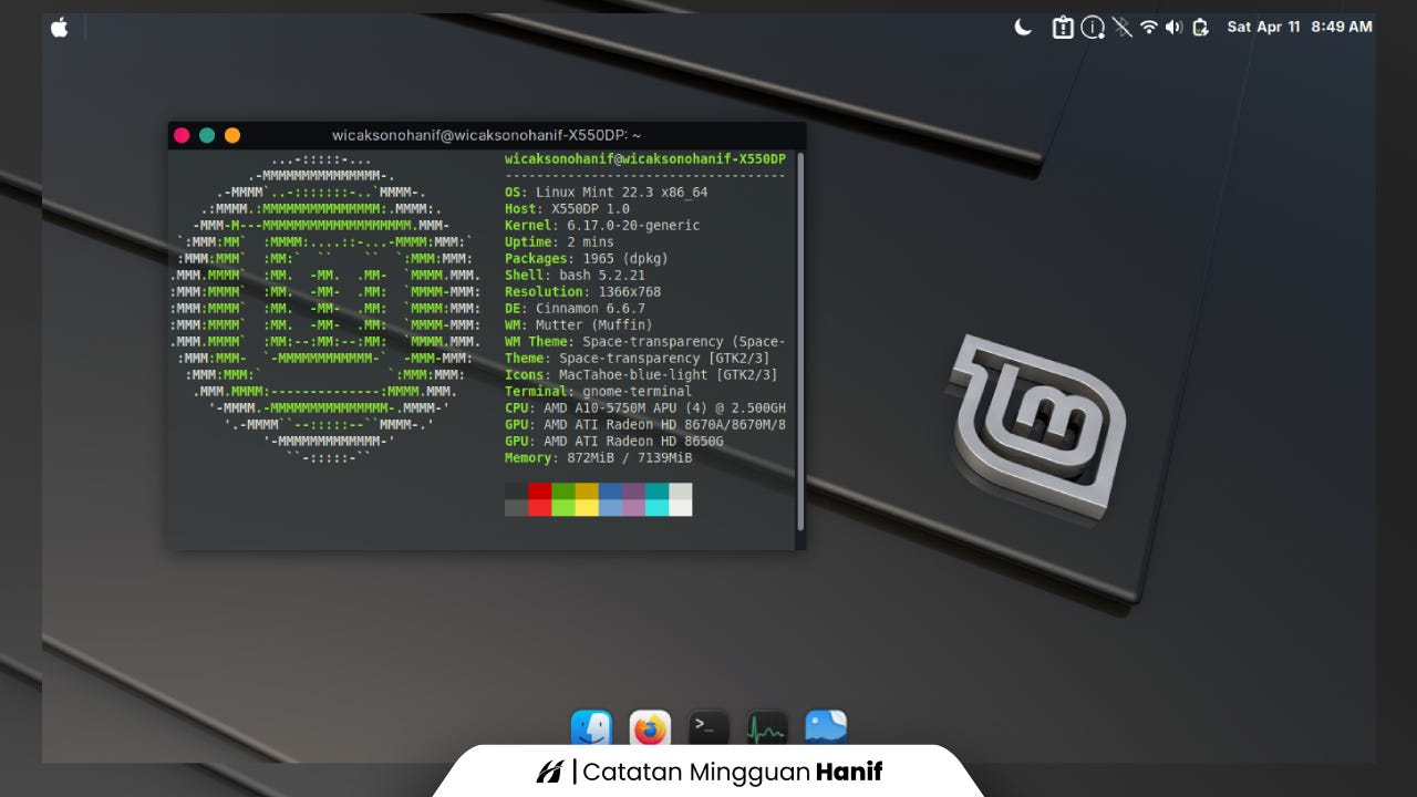 Linux Mint & Uji Coba Kedua
