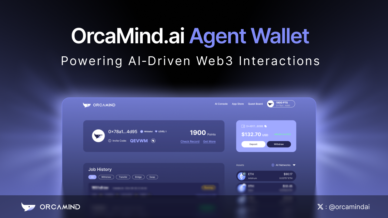 OrcaMind.ai Agent Wallet: Powering AI-Driven Web3 Interaction