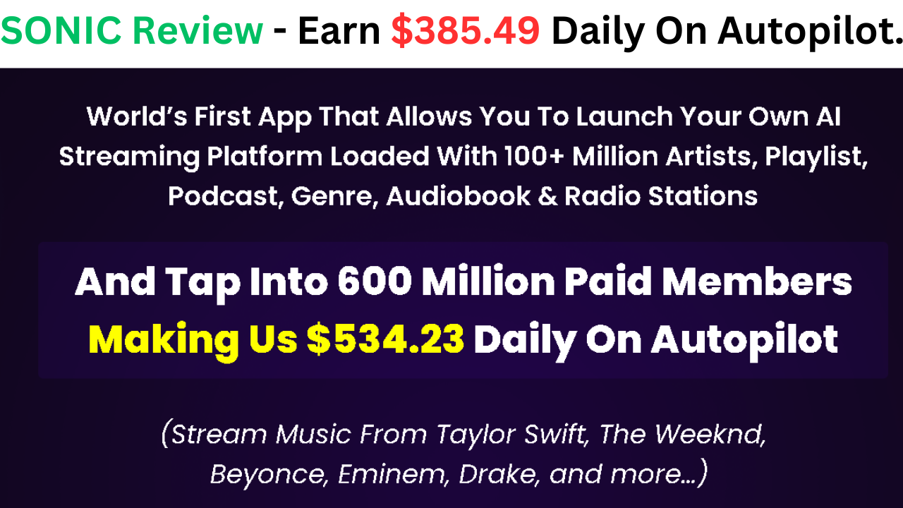 SONIC Review — Earn $385.49 Daily On Autopilot.