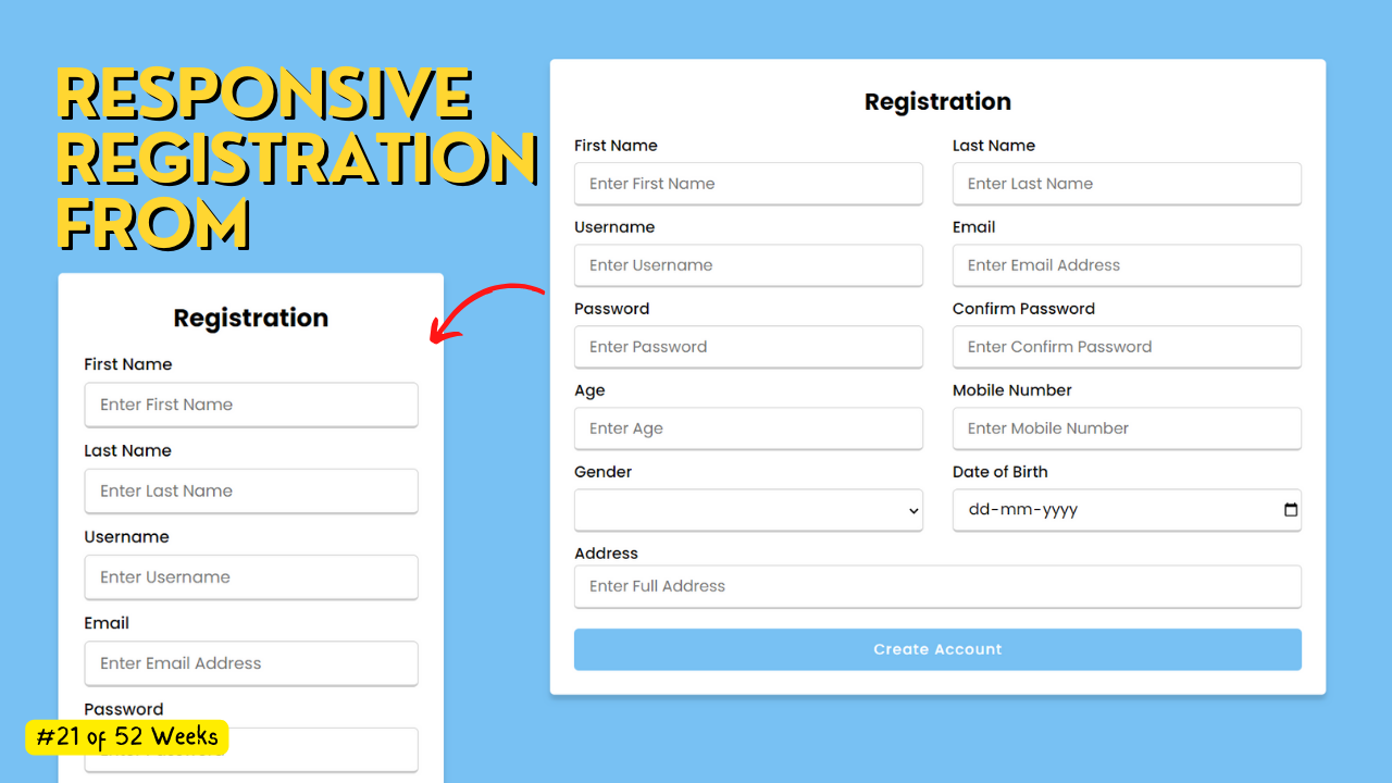 Responsive Registration Form: The ultimate guide for beginners