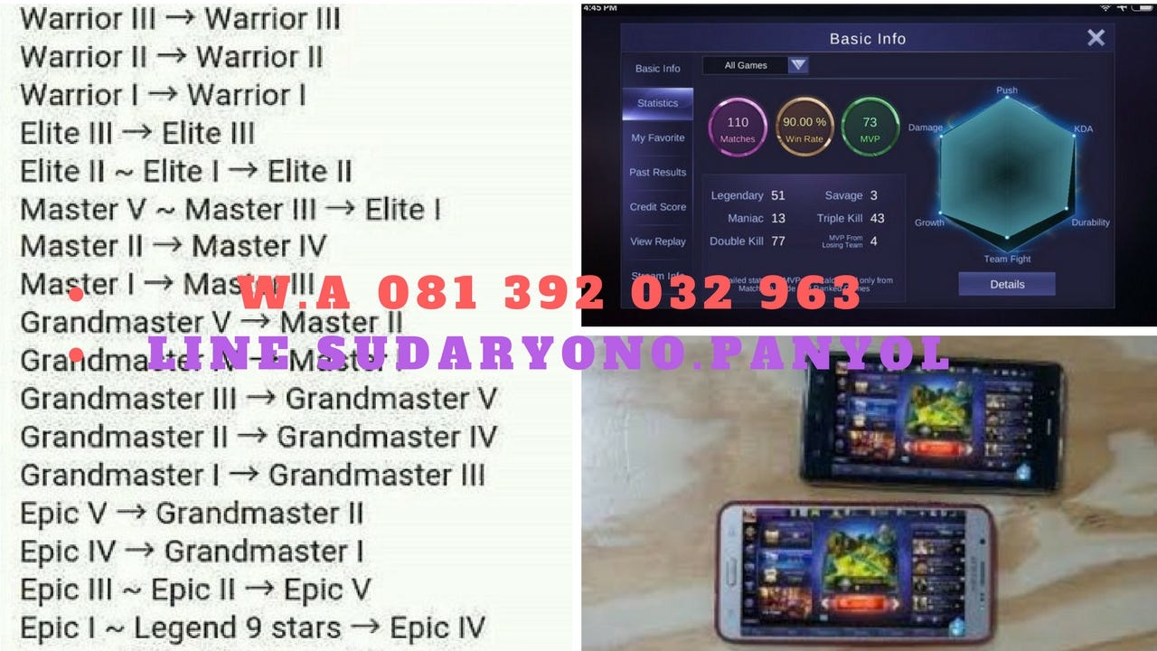 Whatsup 081392032963 Mobile Legends Club Jasa Joki Mobile Legend