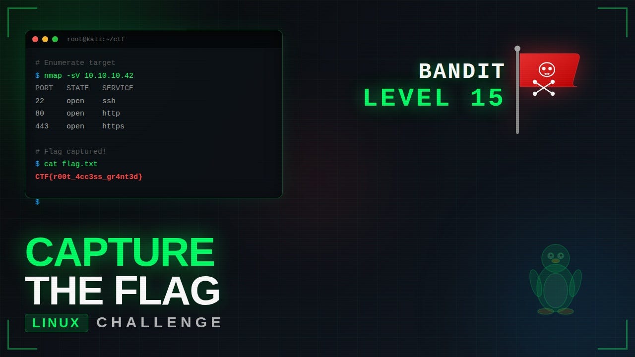 Linux Capture The Flag Bandit Level 15