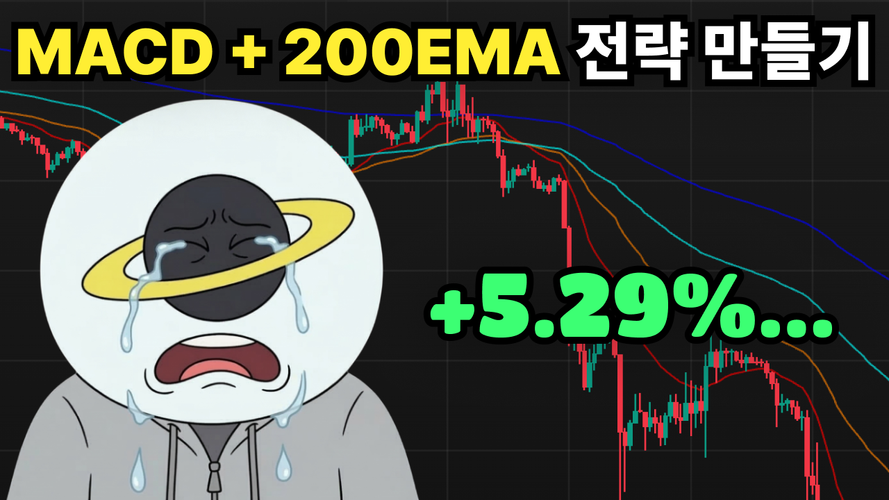 MACD + EMA200 전략 만들기