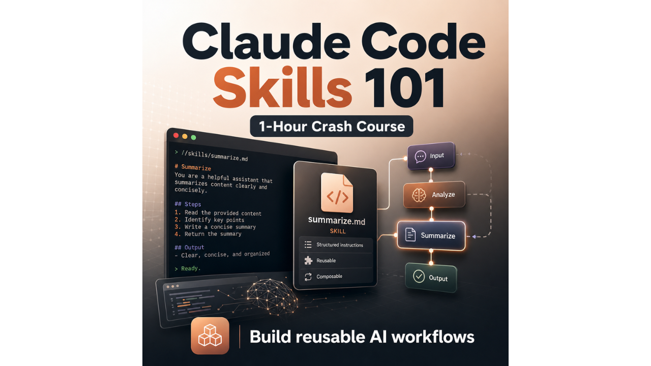 My New Course: Claude Code Skills 101 — Build Your First Skill in 1 Hour