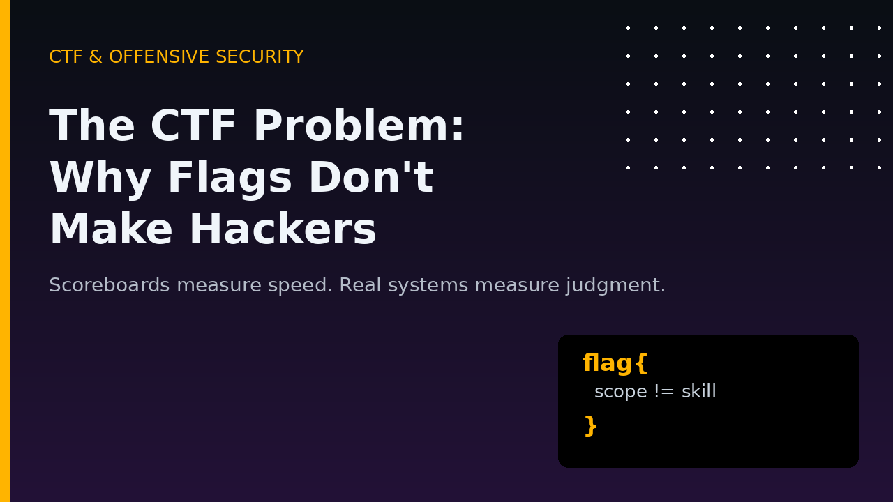 The CTF Problem: Why Capture the Flag Competitions Don’t Always Make Better Hackers