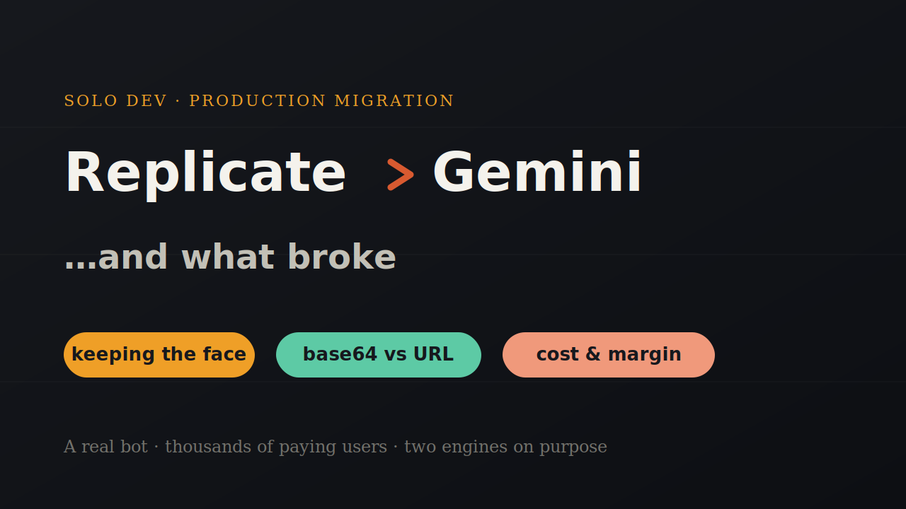 Why I Migrated My AI Image Pipeline From Replicate to Gemini (And What Broke)