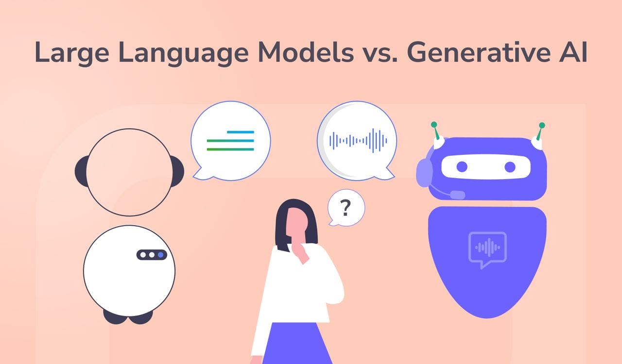 Large Language Models vs. Generative AI: Is There Any Difference?