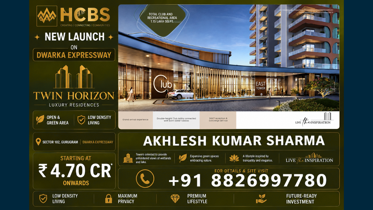 HCBS Twin Horizon Luxury Apartments NEW LAUNCH Sector 102 Gurgaon +91 9311953656
