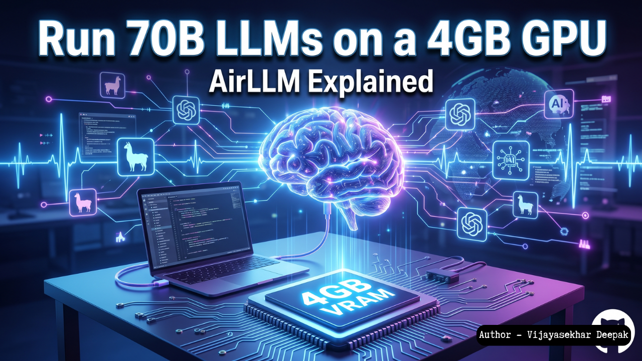 Run 70B+ LLMs on a 4GB GPU