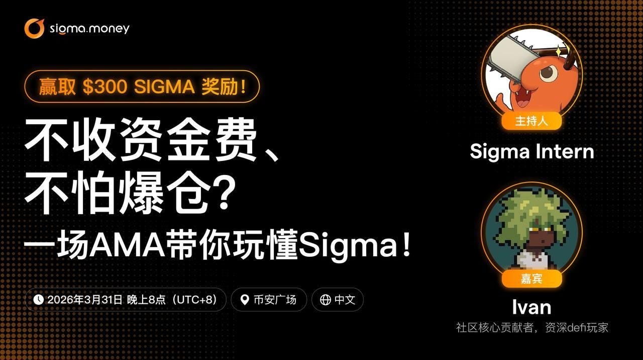 Sigma Money AMA 回顧：
不收資金費、不怕爆倉，一場 AMA 帶你玩懂 Sigma