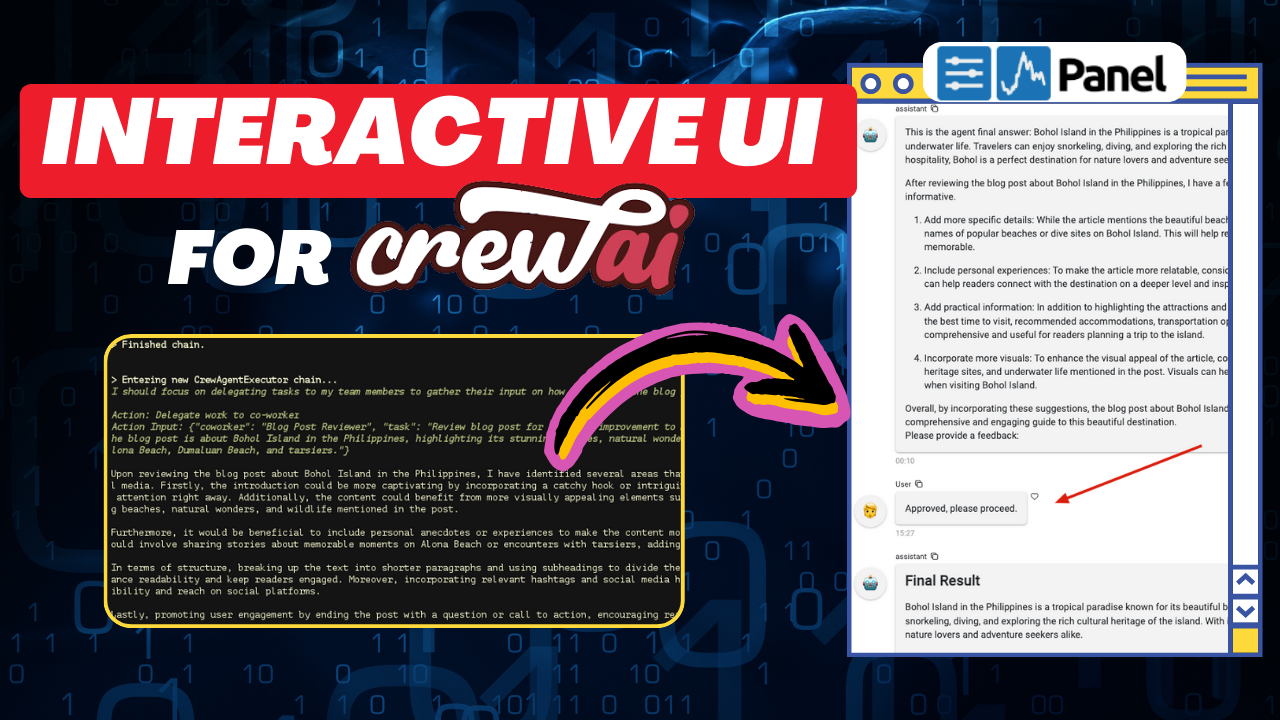 How to Create an Interactive UI for CrewAI Applications