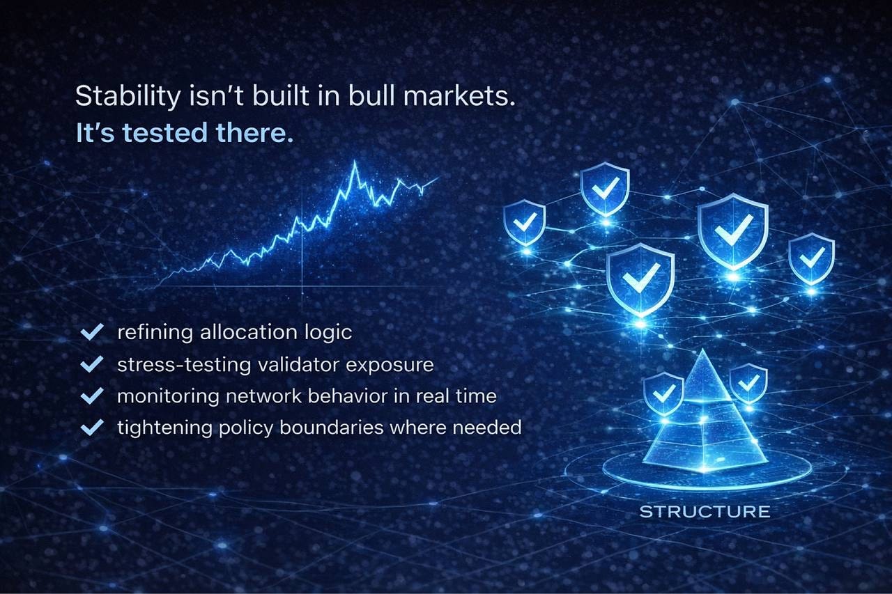 Stability isn’t built in bull markets. It’s tested there.