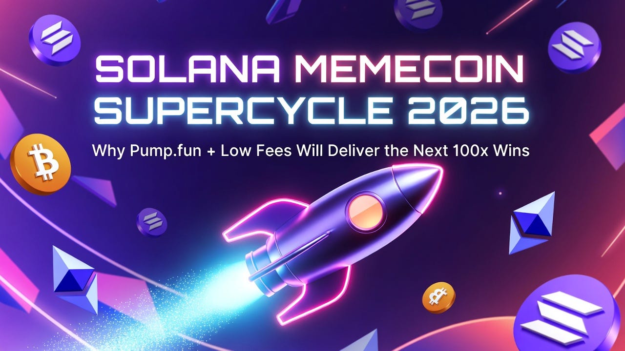 Solana Memecoin Supercycle 2026: Why Pump.fun + Low Fees Will Deliver the Next 100x Wins