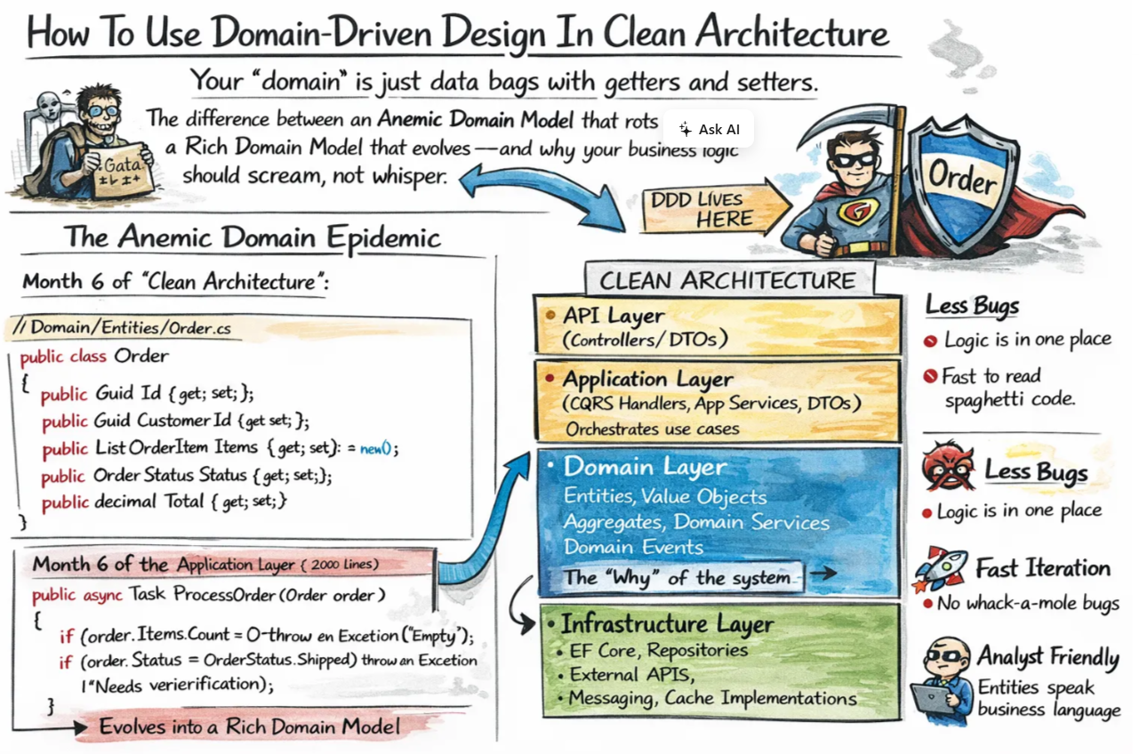 How To Use Domain-Driven Design In Clean Architecture