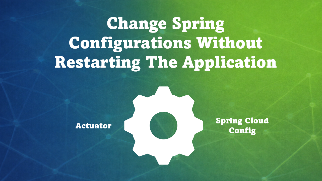 Change Spring Configurations Without Restarting The Application