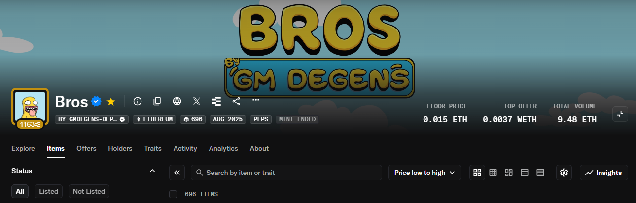 NO BRO LEFT BEHIND by @gmdegens_eth
