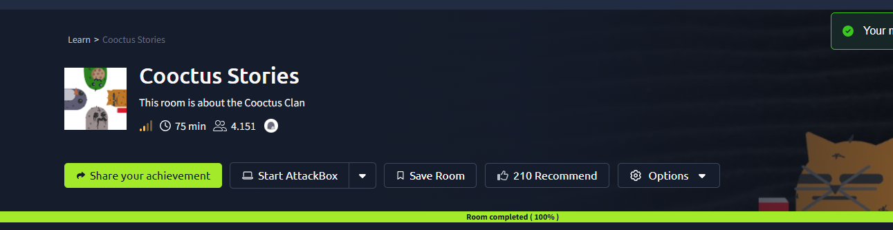 Cooctus Stories (THM) Tryhackme Writeup Answer