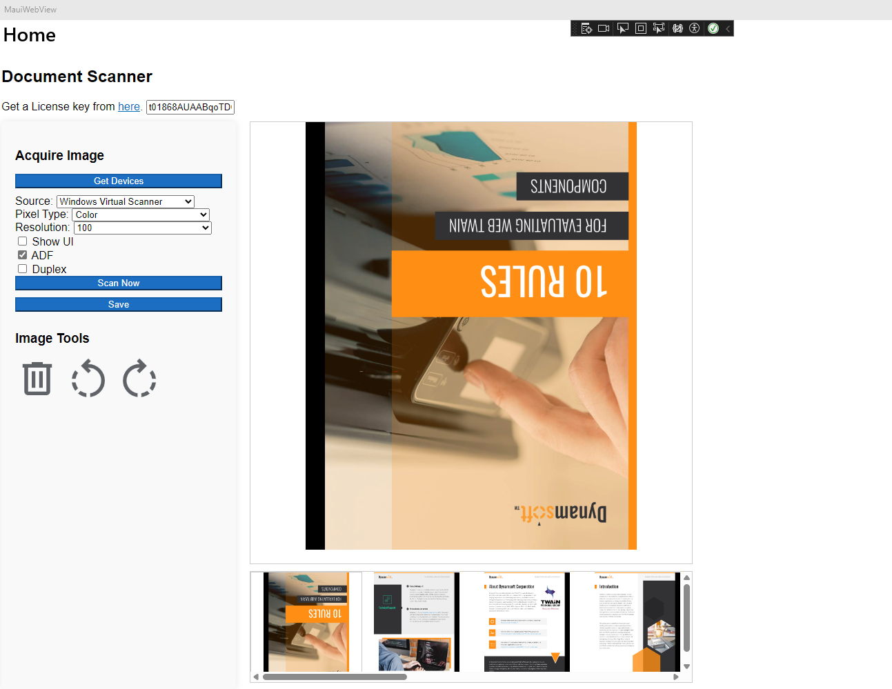 Switching from .NET MAUI Blazor to WebView Control for Document Scanning