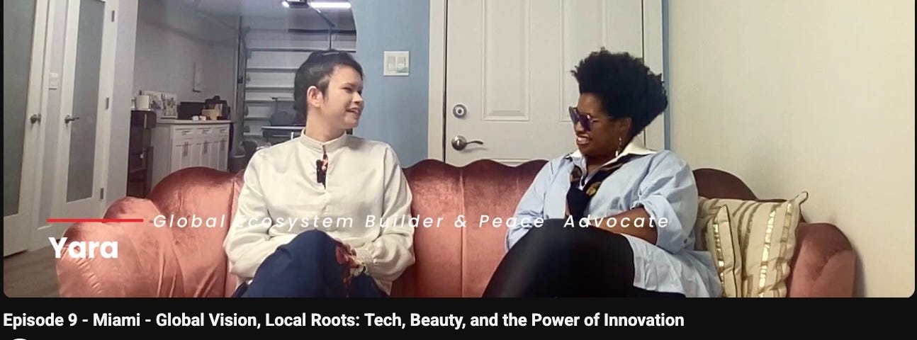 Kwamara Thompson interviewing Yara Sofia Fernandes Dias and Aurelia Ed