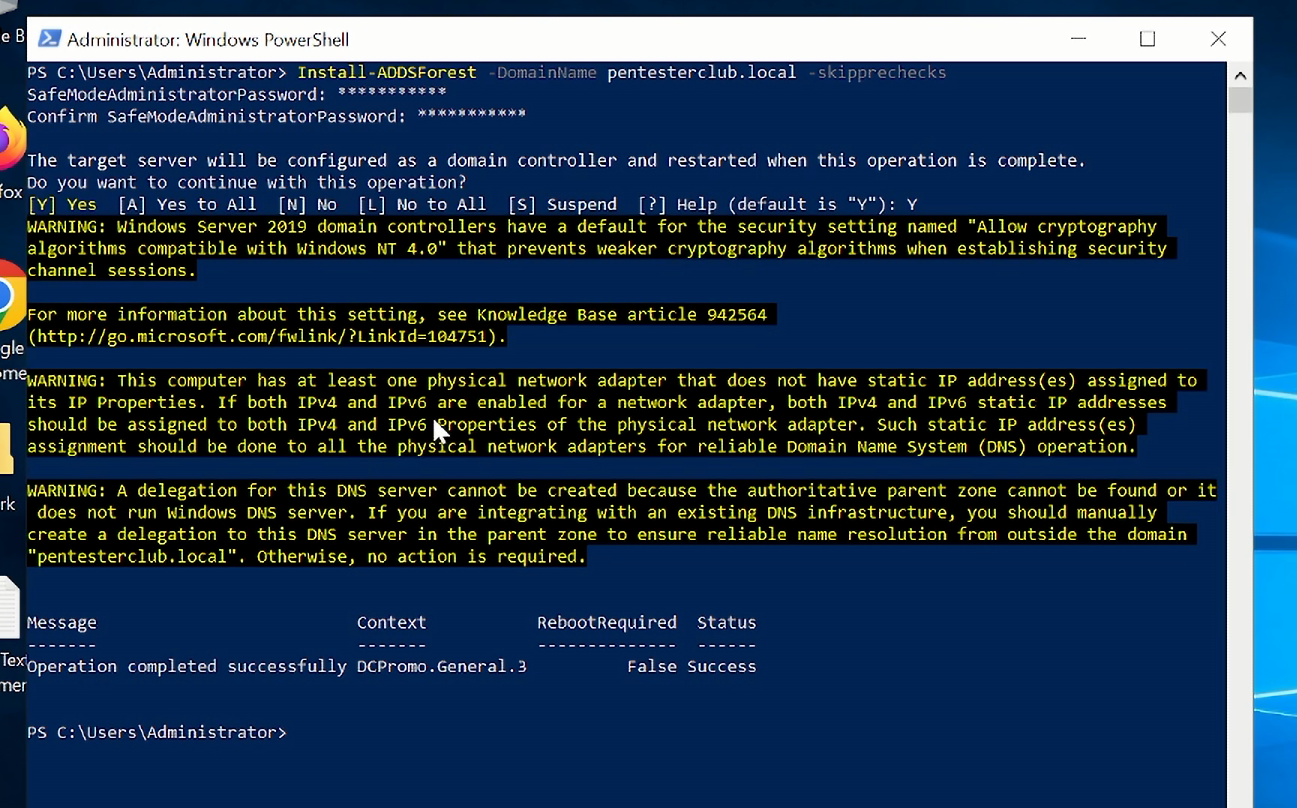 Active Directory Lab Setup for Penetration Testing Using PowerShell
