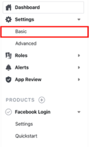 For now you just need to access Basic Settings in the Facebook Developers console for your app