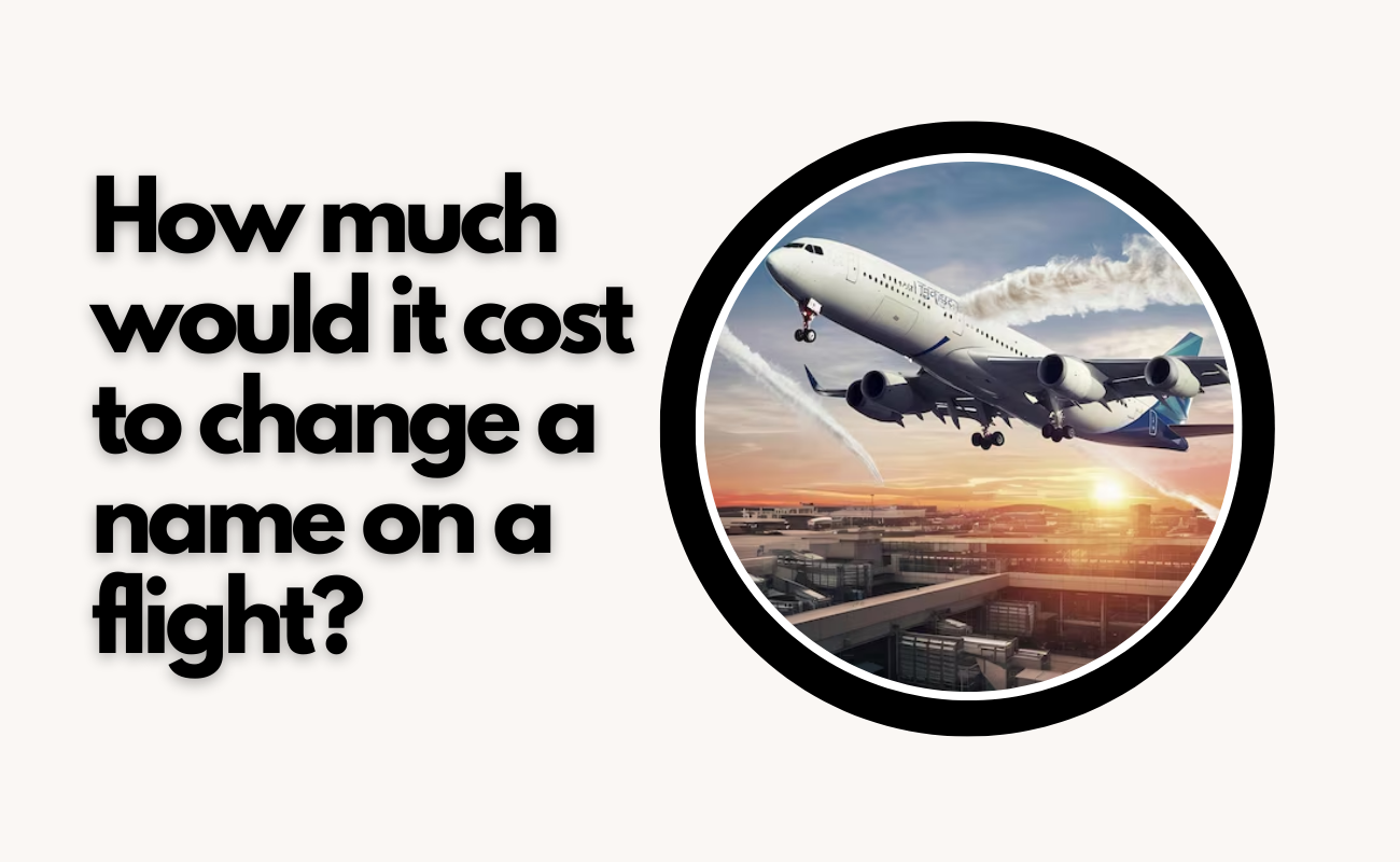 How much would it cost to change a name on a flight-