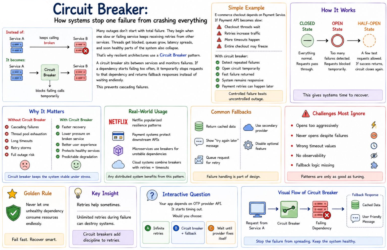 ⚡ Circuit Breaker: How Smart Systems Stop One Failure From Crashing Everything
