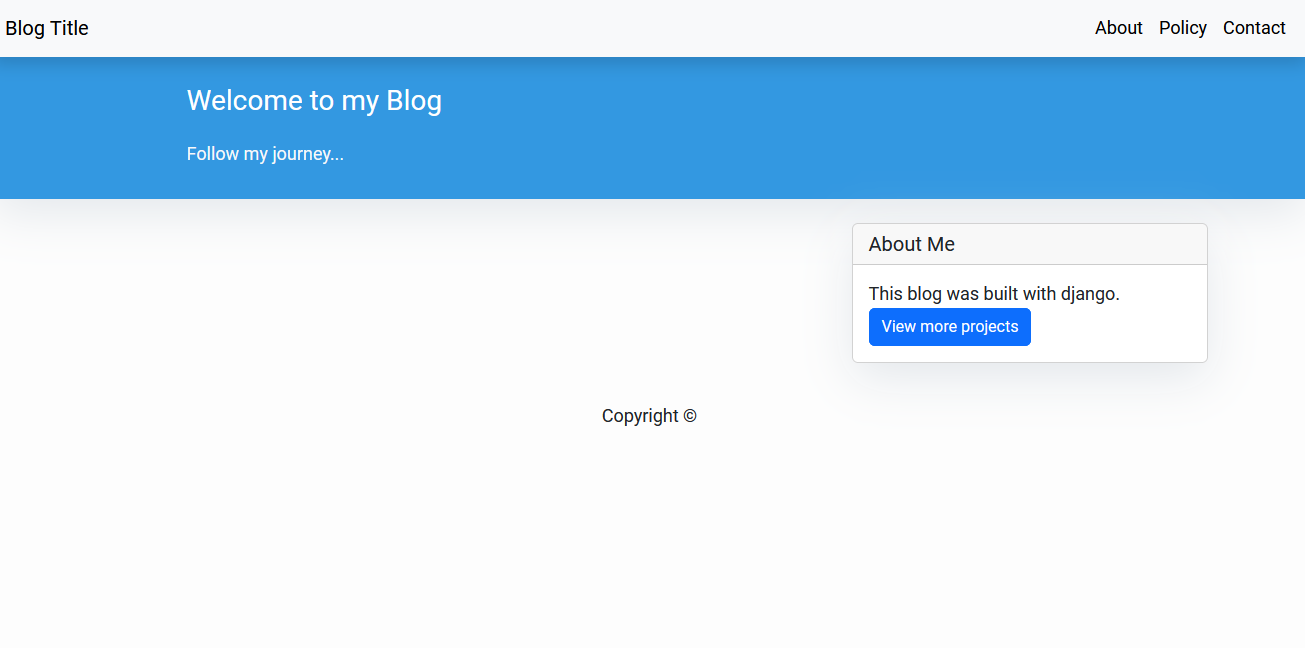 Can you build a blog using Django?