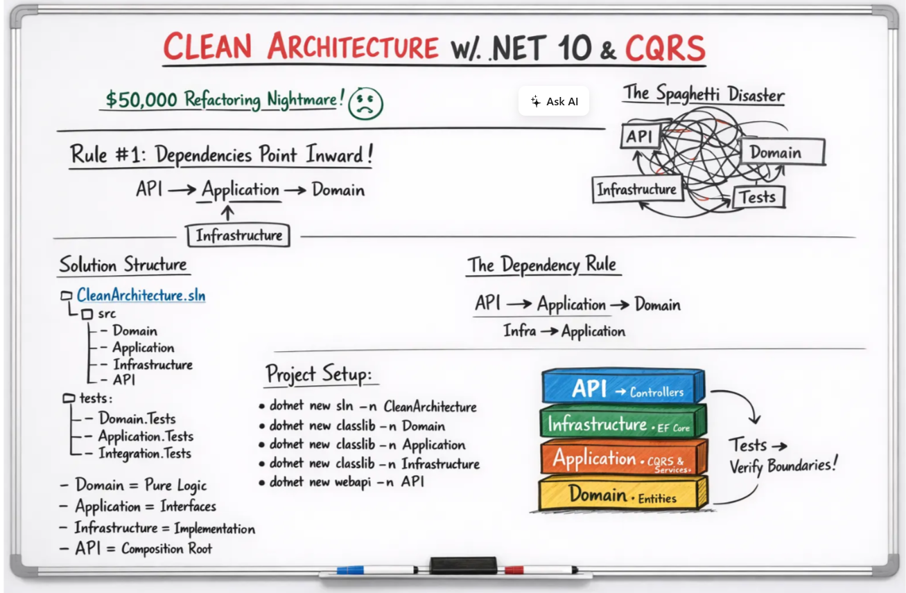 Clean Architecture With .NET 10 And CQRS — Project Setup