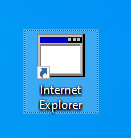 The Internet Explorer shortcut.