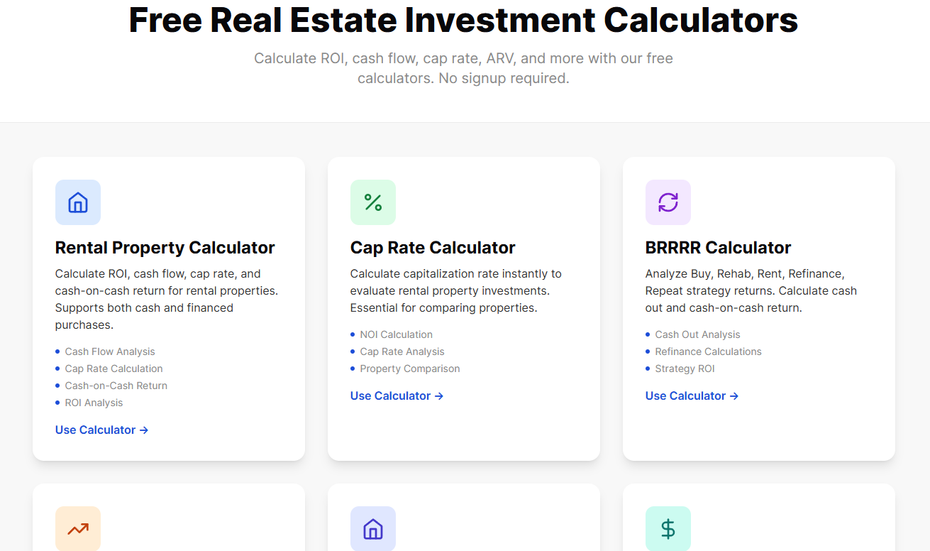 6 Free Real Estate Calculators Every Investor Needs (No Signup Required)