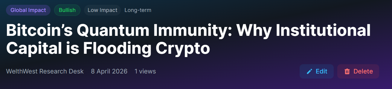 Bitcoin’s Quantum Immunity: Why Institutional Capital is Flooding Crypto
