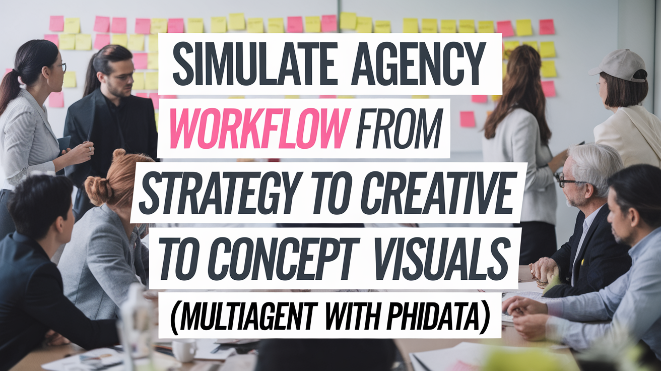 Simulate agency workflow from strategy to creative to concept visuals (multiagent with Phidata)