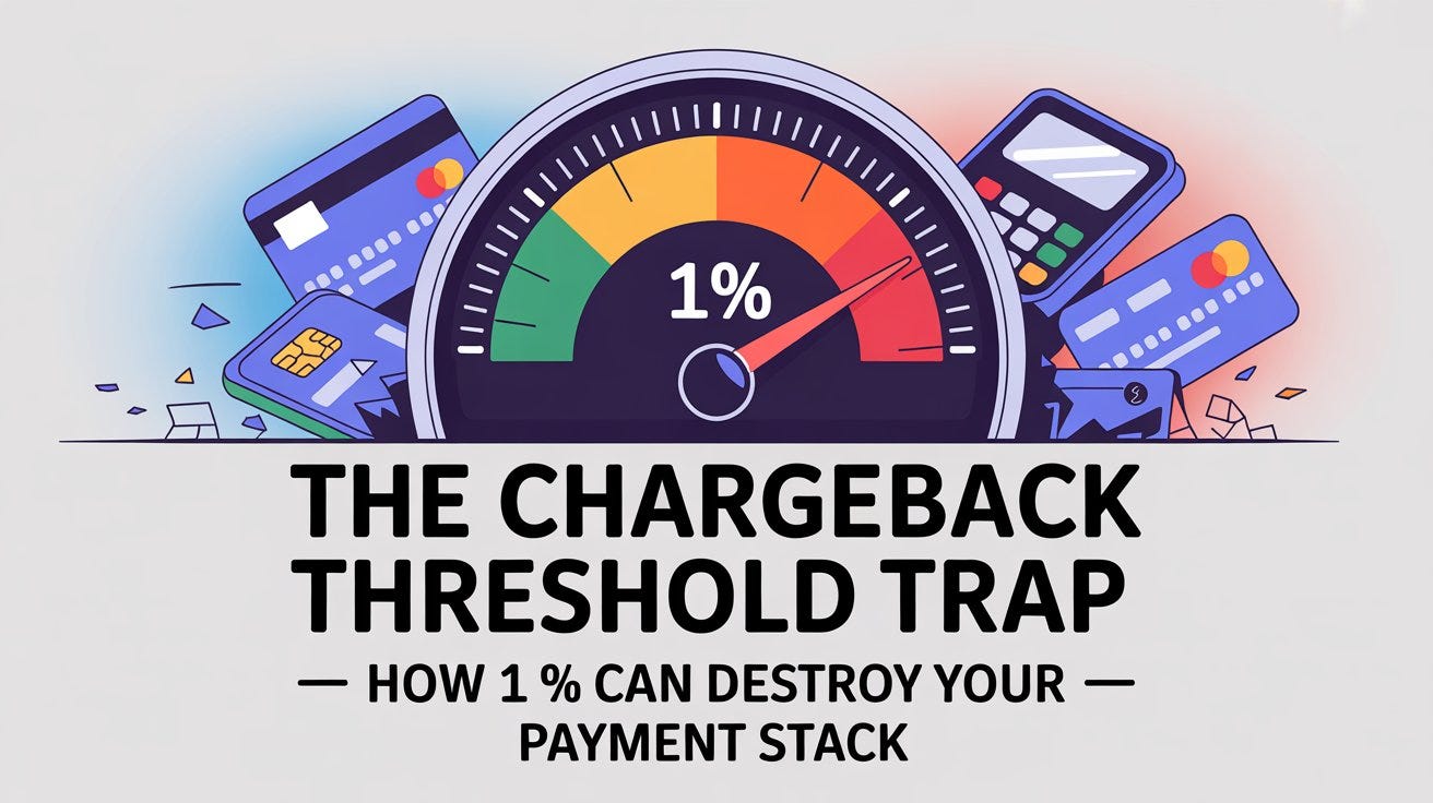 The Chargeback Threshold Trap — How 1% Can Destroy Your Payment Stack
