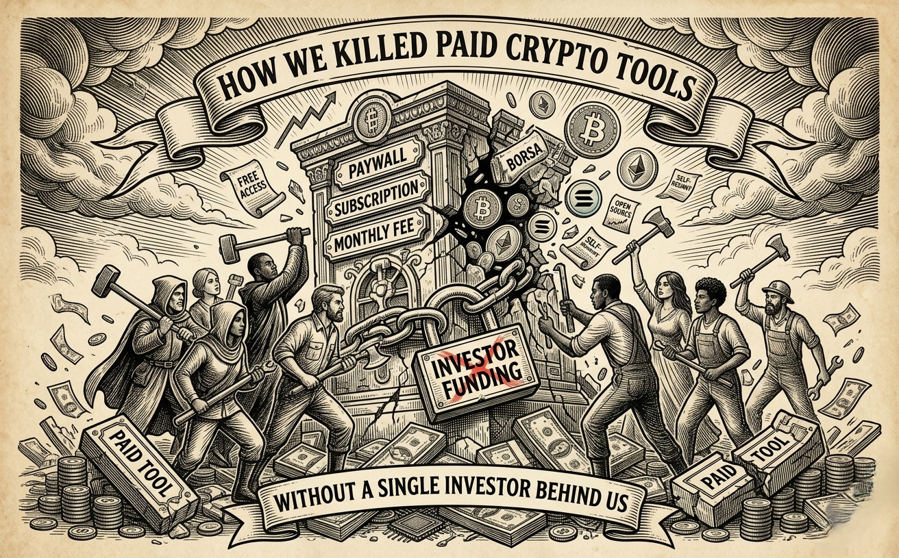 How We Killed Paid Crypto Tools Without a Single Investor Behind Us