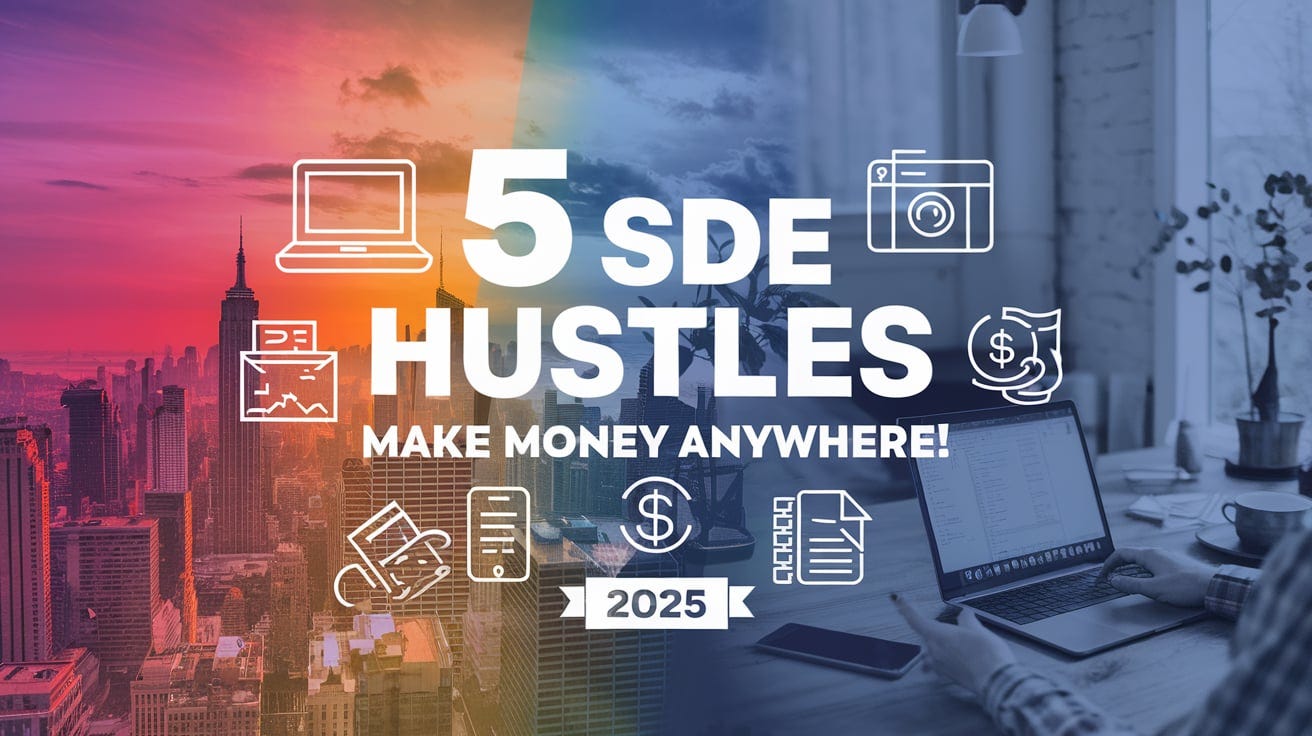 5 Side Hustles You Can Start From Anywhere to Make Money in 2025