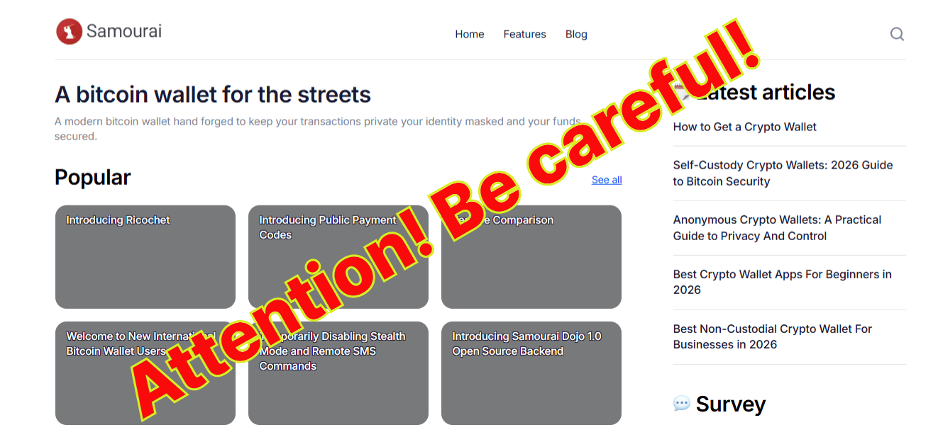 Twist of Fate: Samourai Wallet Falls Into Scammers’ Hands Again