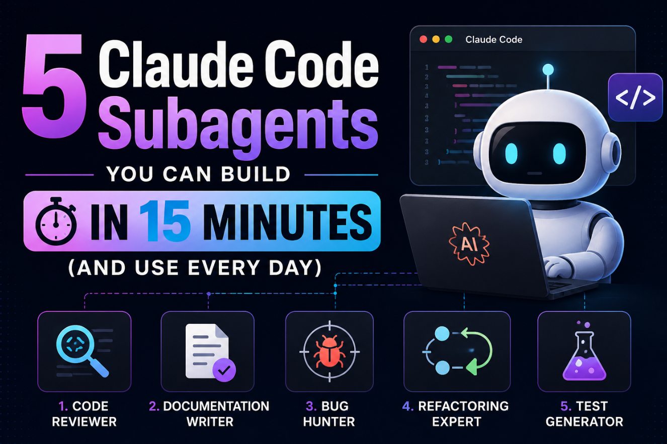 5 Claude Code Subagents You Can Build in 15 Minutes (And Use Every Day)