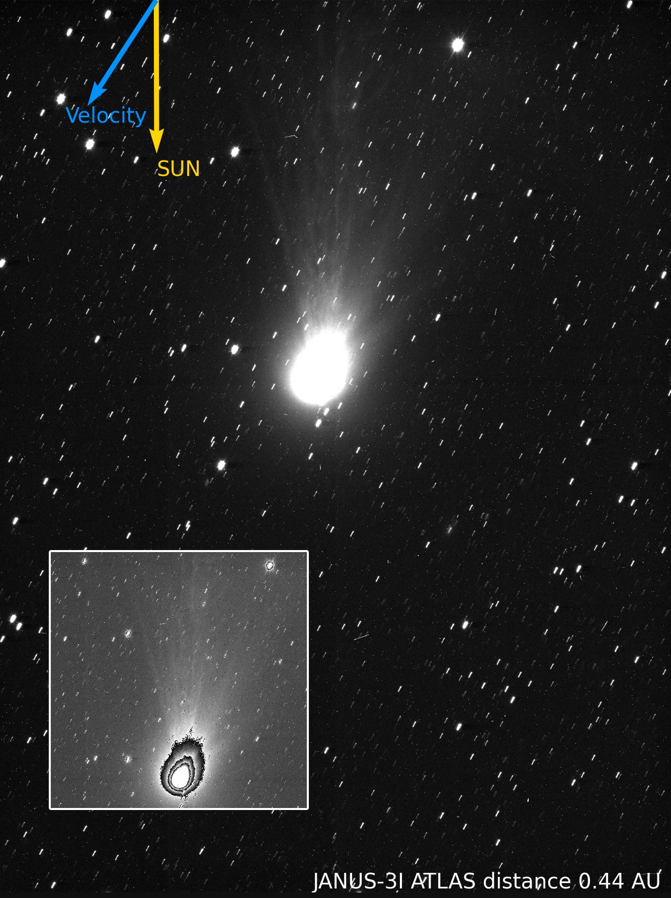 Anti-Sun Jets in ESA’s JANUS Image of 3I/ATLAS from November 6 2025