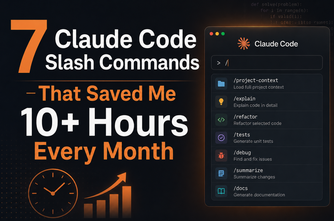7 Claude Code Slash Commands That Saved Me 10+ Hours Every Month