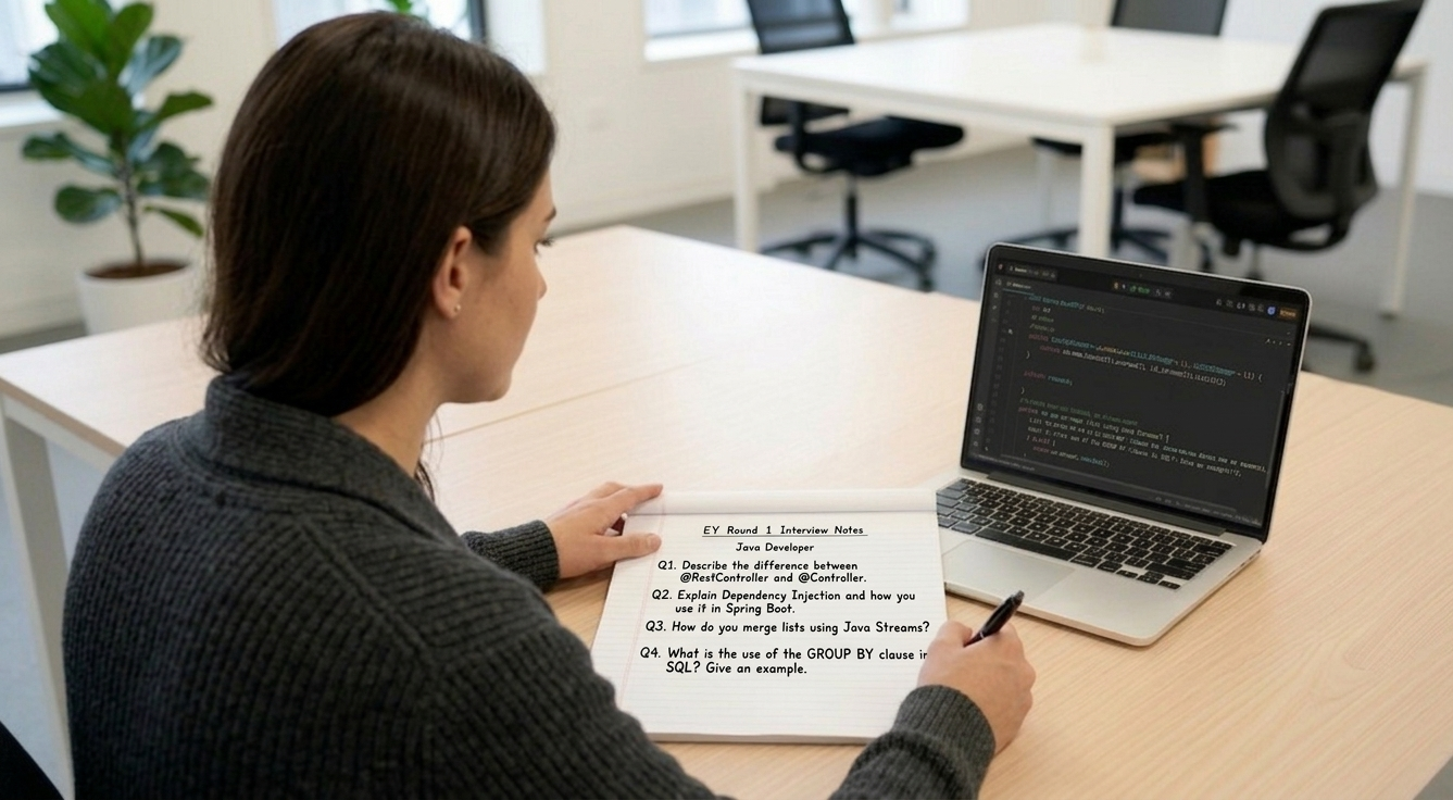 Java Developer Interview Experience (EY Round 1)