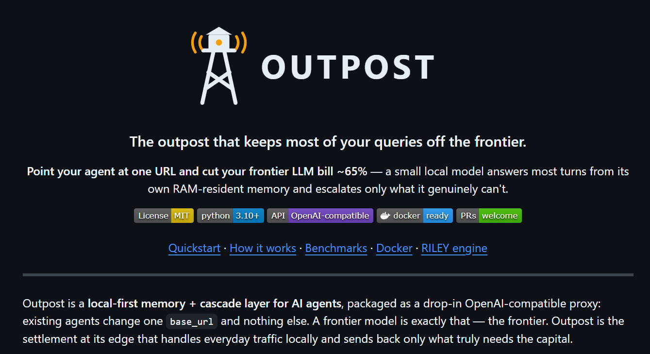 Outpost: Routing Agent Turns to a Local Model, with Frontier Escalation