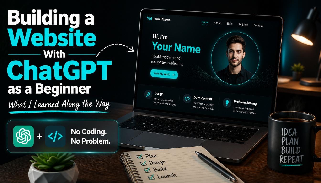 I Built a Website With ChatGPT Without Knowing How to Code — Here’s What I Learned