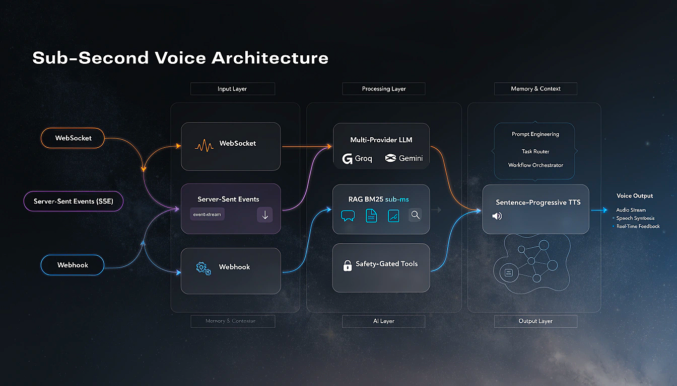 Sub-Second Voice AI Agent Architecture, no Frameworks, 75% Lower Per-Session Cost